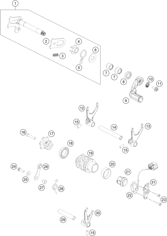 Explosionsgrafik SCHALTUNG