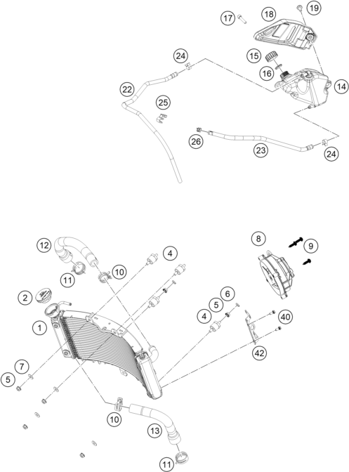 Explosionsgrafik KÜHLSYSTEM