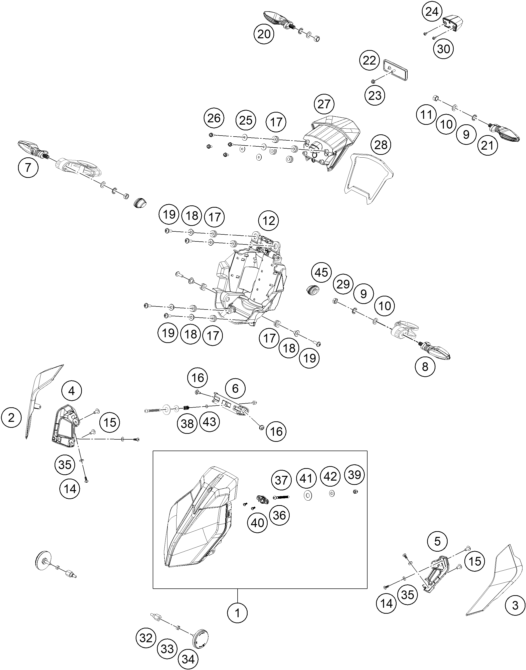 Explosionsgrafik LICHTANLAGE