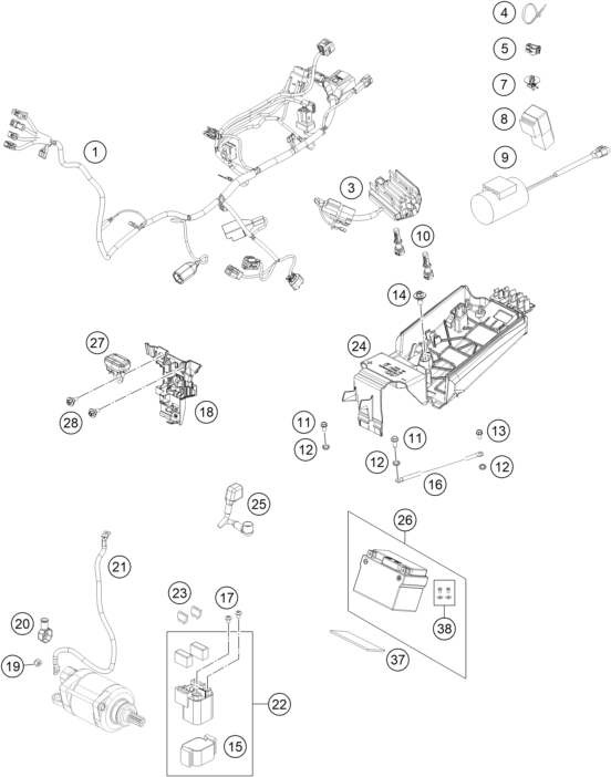 Explosionsgrafik KABELSTRANG