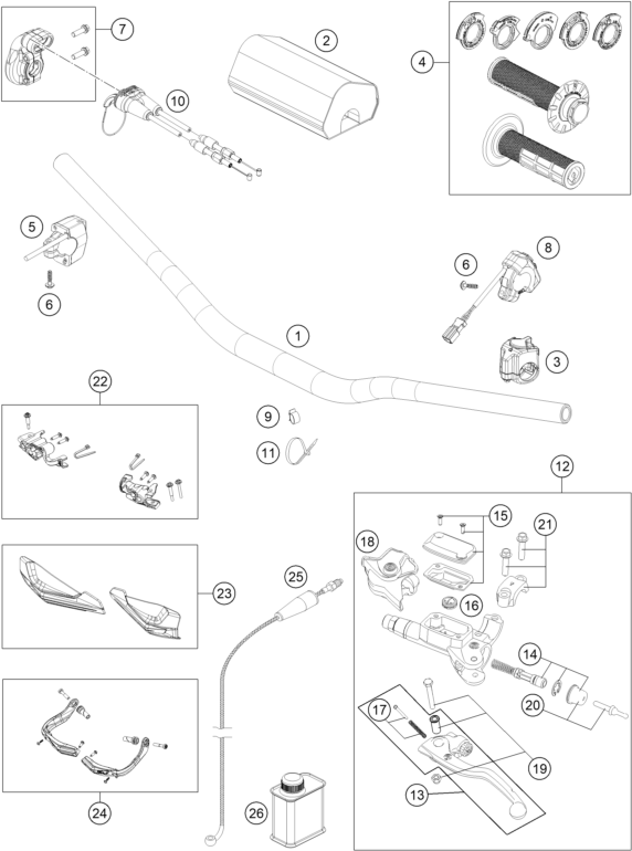 Explosionsgrafik LENKER, ARMATUREN