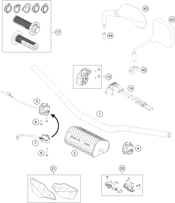 Explosionsgrafik LENKER, ARMATUREN