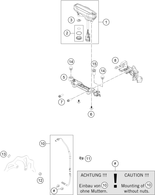 Explosionsgrafik INSTRUMENTE / SCHLOSSSYSTEM