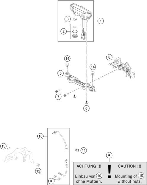 Explosionsgrafik INSTRUMENTE / SCHLOSSSYSTEM
