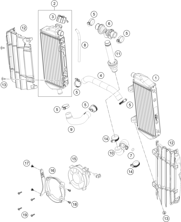 Explosionsgrafik KÜHLSYSTEM