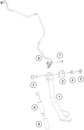 Explosionsgrafik SEITEN- / MITTELSTÄNDER