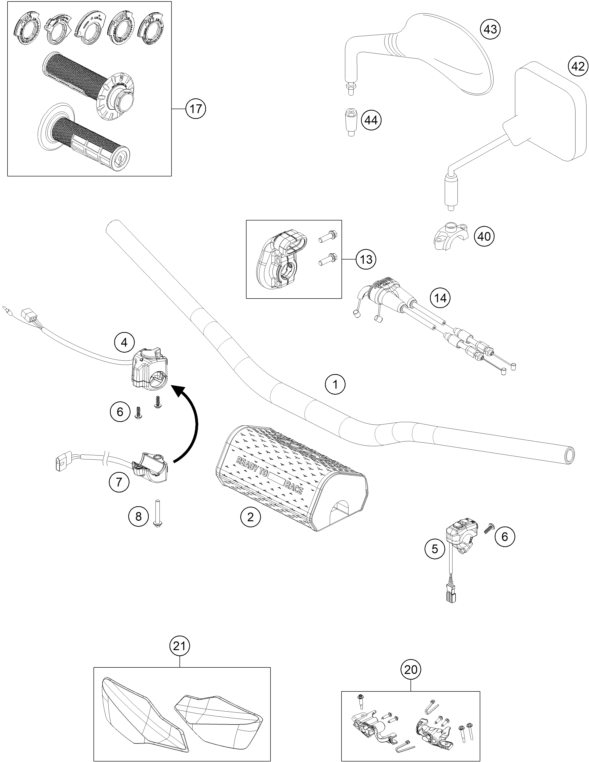 Explosionsgrafik LENKER, ARMATUREN