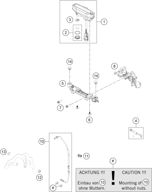 Explosionsgrafik INSTRUMENTE / SCHLOSSSYSTEM