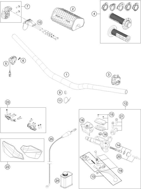 Explosionsgrafik LENKER, ARMATUREN