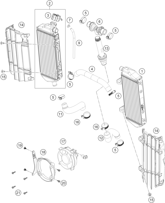 Explosionsgrafik KÜHLSYSTEM