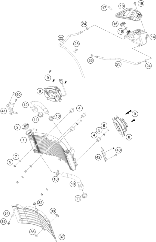 Explosionsgrafik KÜHLSYSTEM
