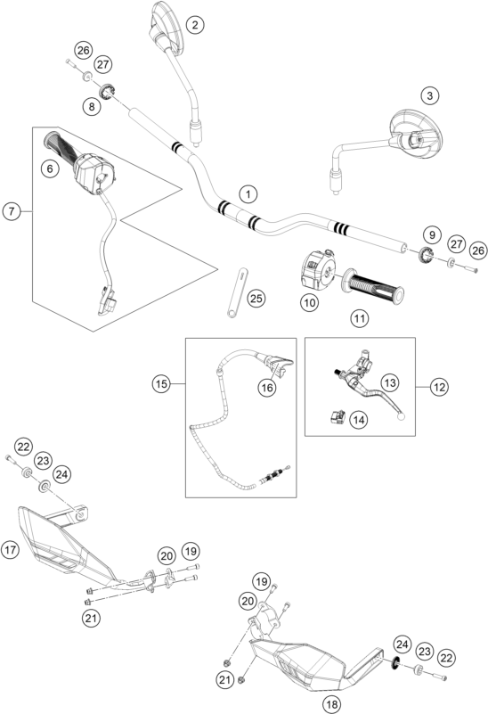 Explosionsgrafik LENKER, ARMATUREN
