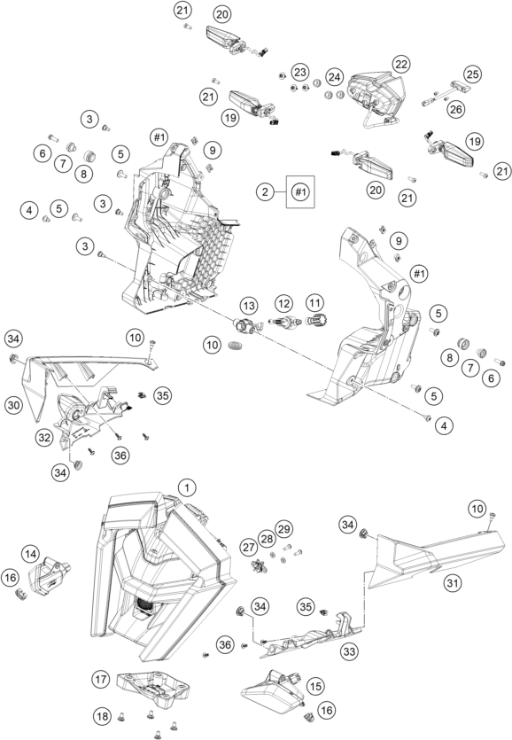 Explosionsgrafik LICHTANLAGE