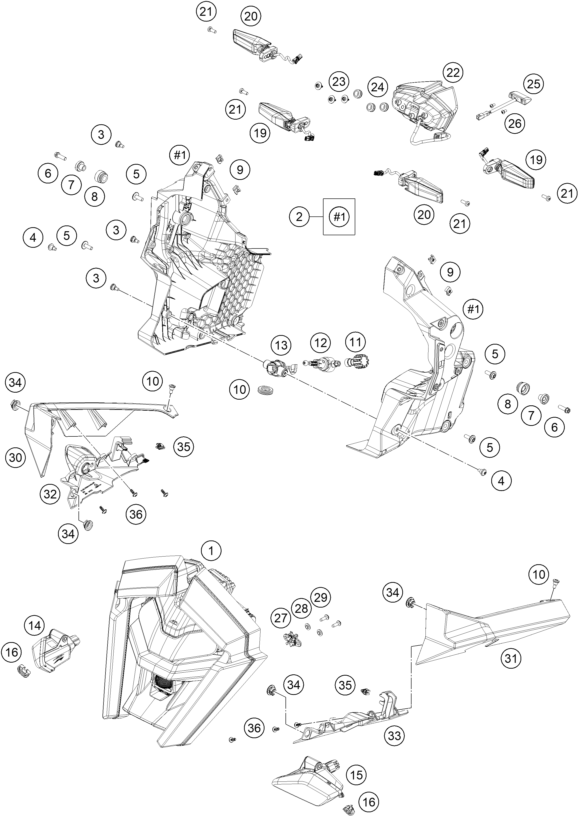 Explosionsgrafik LICHTANLAGE