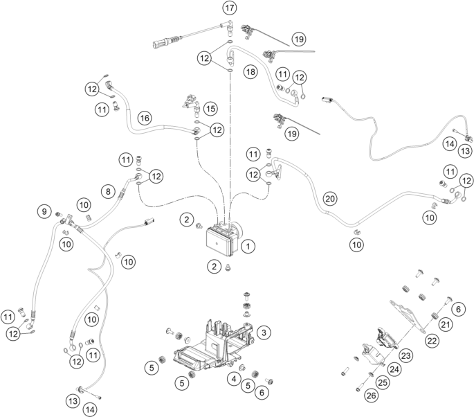 Explosionsgrafik ABS
