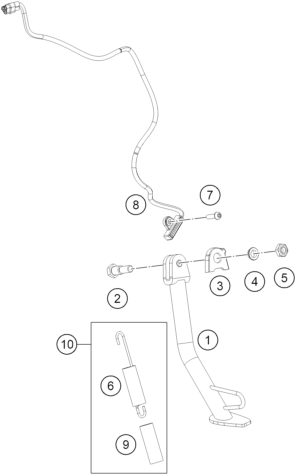 Explosionsgrafik SEITEN- / MITTELSTÄNDER