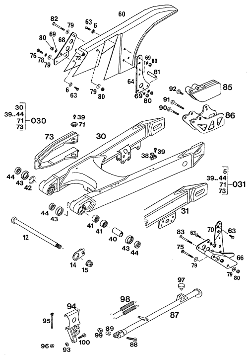 Explosionsgrafik SCHWINGARM