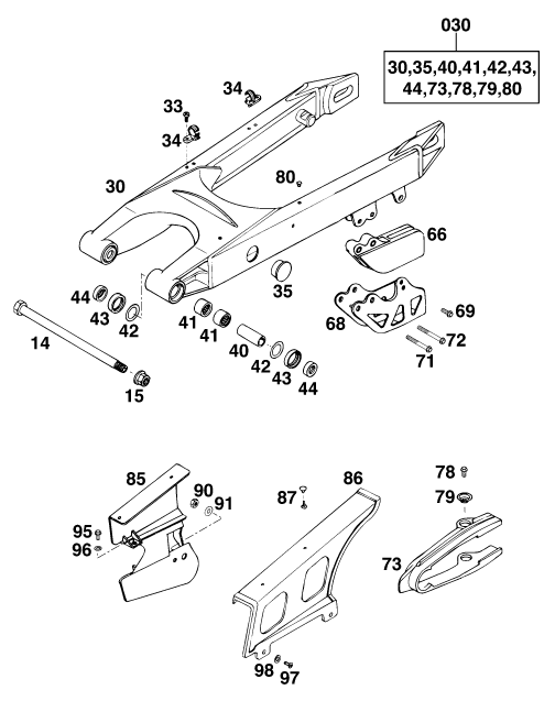 Explosionsgrafik SCHWINGARM