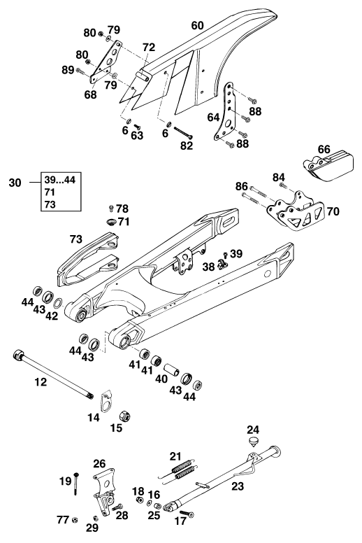 Explosionsgrafik SCHWINGARM