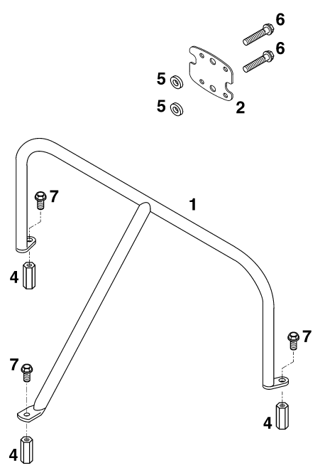Explosionszeichnung der Baugruppe INSTRUMENTE / SCHLOSSSYSTEM, Position 5 ist markiert