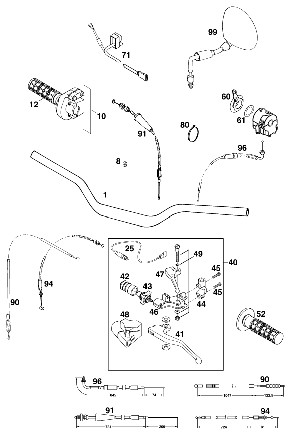 Explosionsgrafik LENKER, ARMATUREN