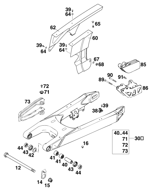 Explosionsgrafik SCHWINGARM