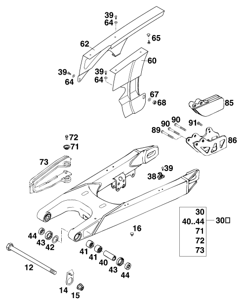 Explosionsgrafik SCHWINGARM