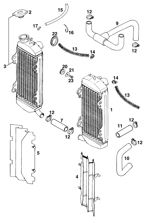 Explosionsgrafik KÜHLSYSTEM