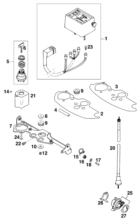 Explosionsgrafik INSTRUMENTE / SCHLOSSSYSTEM