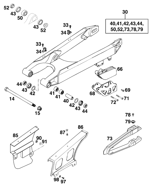 Explosionsgrafik SCHWINGARM