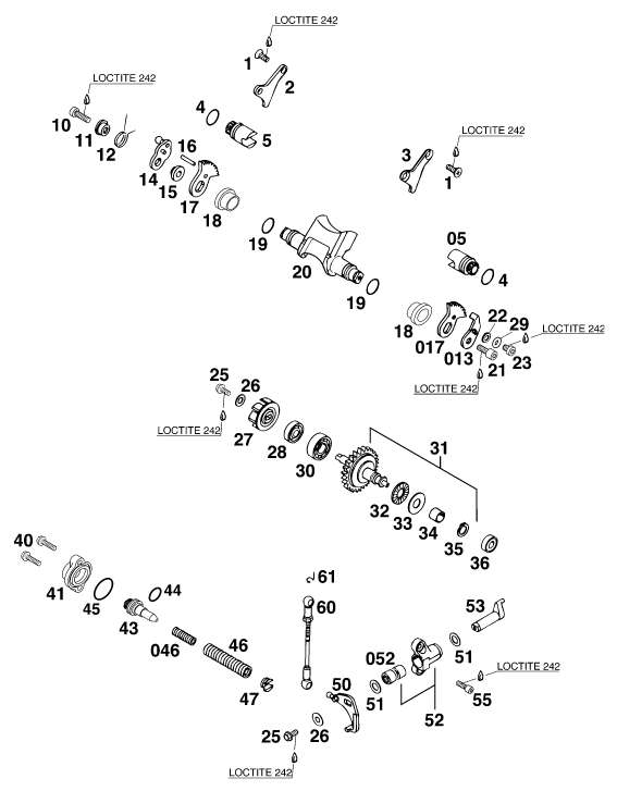 Explosionsgrafik AUSLASSSTEUERUNG