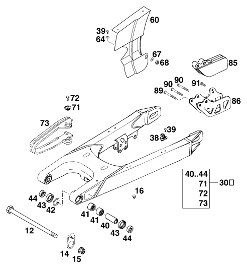 Explosionsgrafik SCHWINGARM