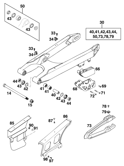 Explosionsgrafik SCHWINGARM