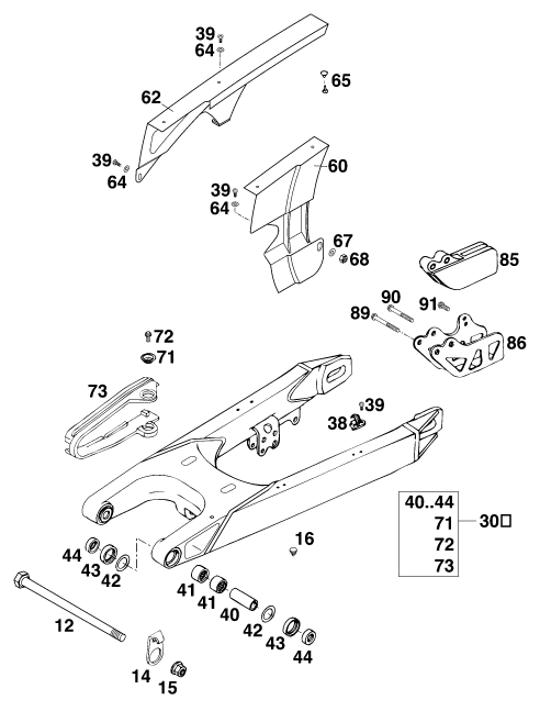 Explosionsgrafik SCHWINGARM