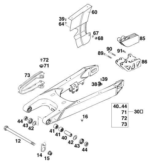 Explosionsgrafik SCHWINGARM