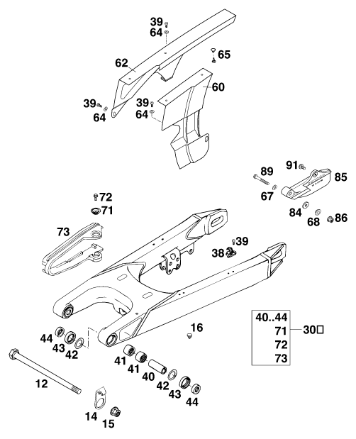 Explosionsgrafik SCHWINGARM