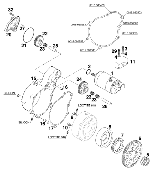 Explosionsgrafik ELEKTROSTARTER