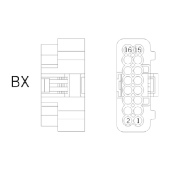 Ersatzstecker BX 16-polig-bl