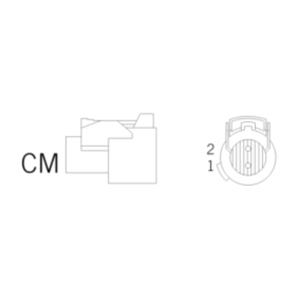 Ersatzstecker CM 2-polig-gr