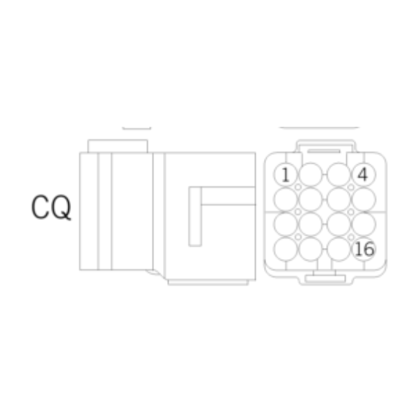 Ersatzstecker CQ 16-polig-gr