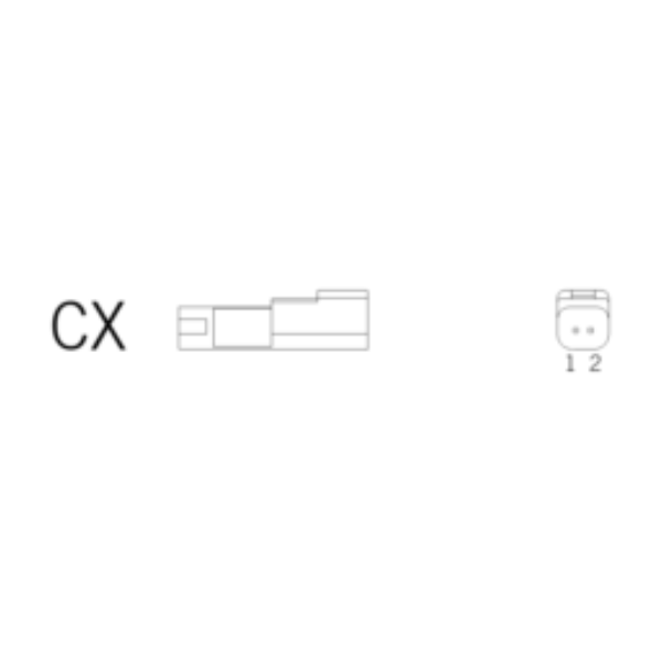 Ersatzstecker CX 2-polig-wh