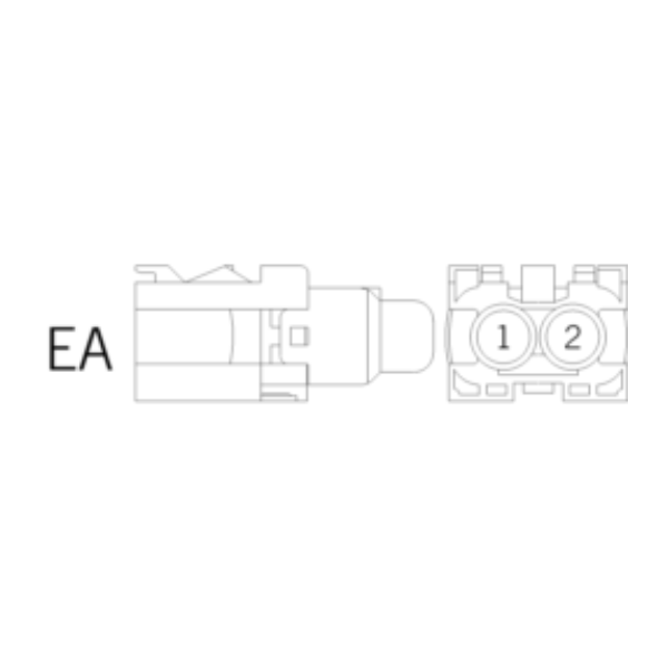 Ersatzstecker EA 2-Polig-bl