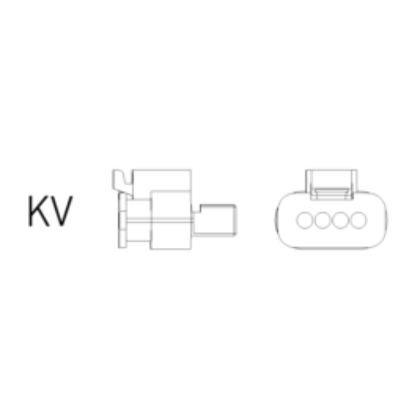Ersatzstecker KV 4-polig-bl