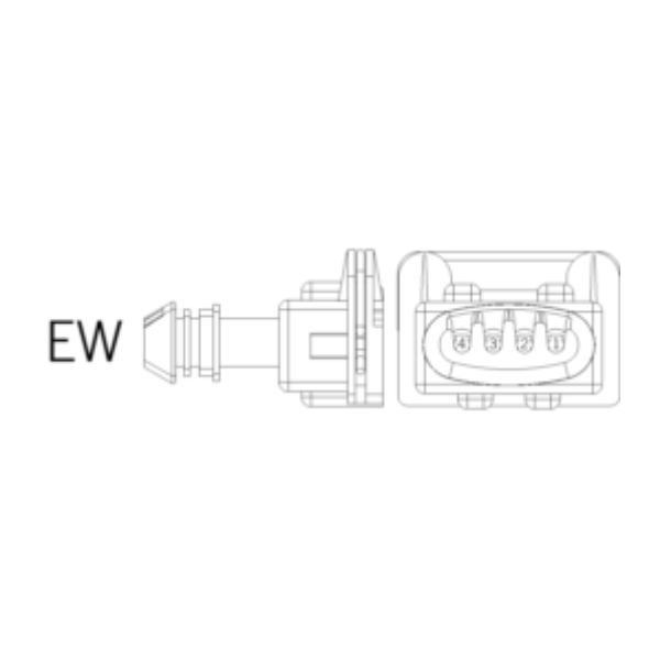 Ersatzstecker EW 4-polig-bl