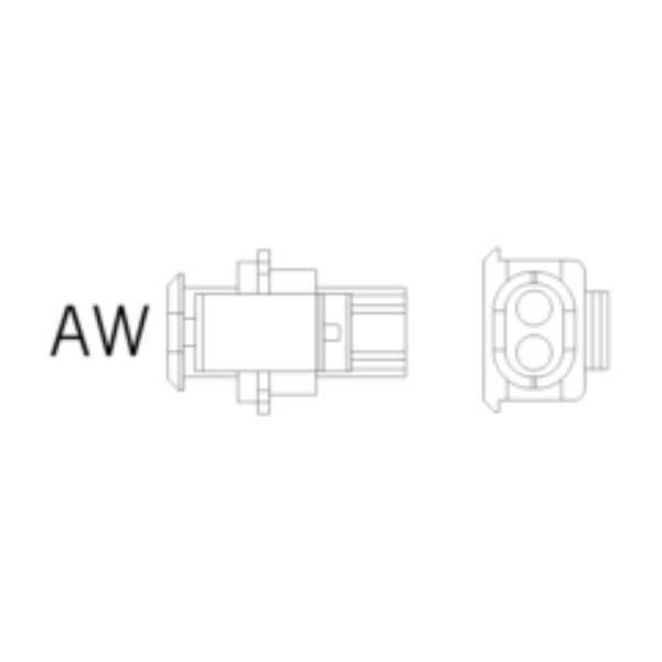Ersatzstecker AW 2-polig-bl
