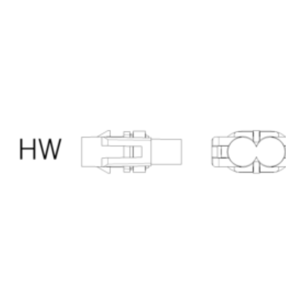Ersatzstecker HW 2-polig-bl