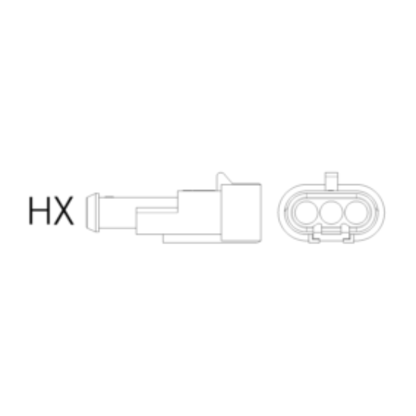 Ersatzstecker HX 3-polig-bl