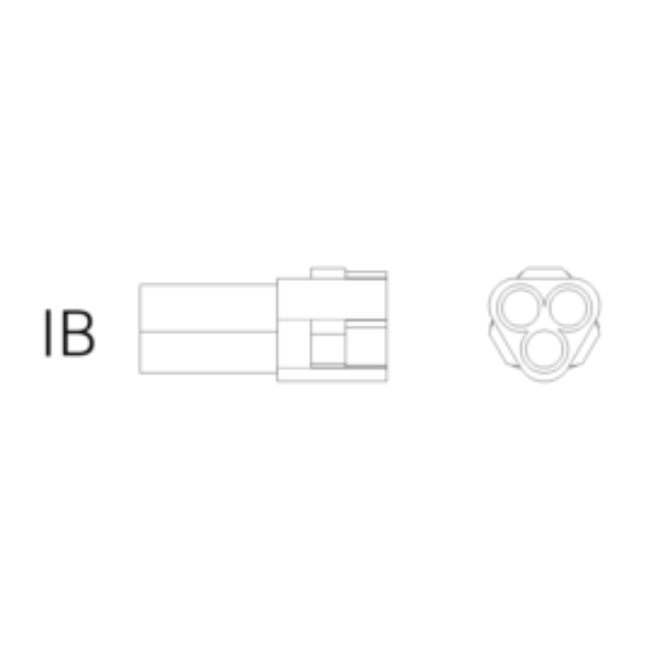 Ersatzstecker IB 3-polig-bl