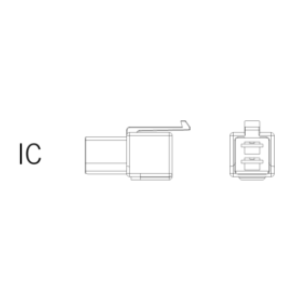 Ersatzstecker IC 2-polig-bl