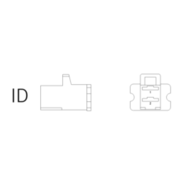 Ersatzstecker ID 2-polig-bl